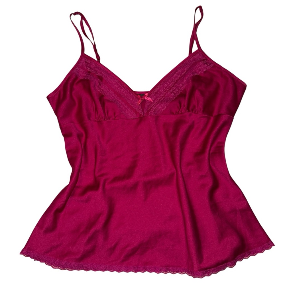 Satin Lace Trim Cami Top
